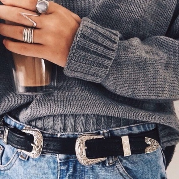 Silver Double buckle belt - Picture 4 of 8